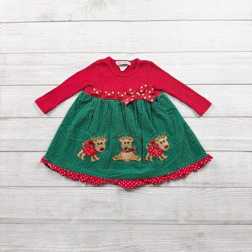 Rare, Too! Holiday Christmas Ribbed Reindeer Dress